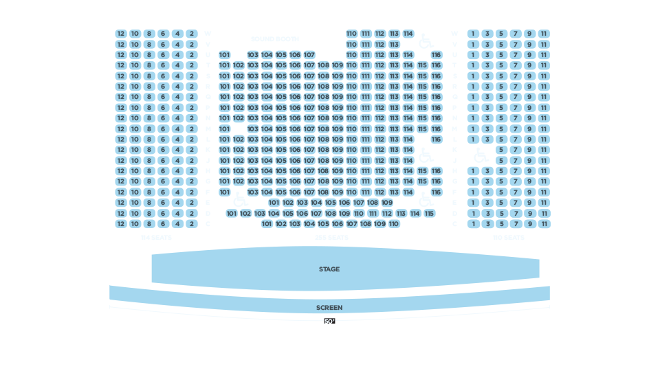 Silas - 479 seats Seating Chart.