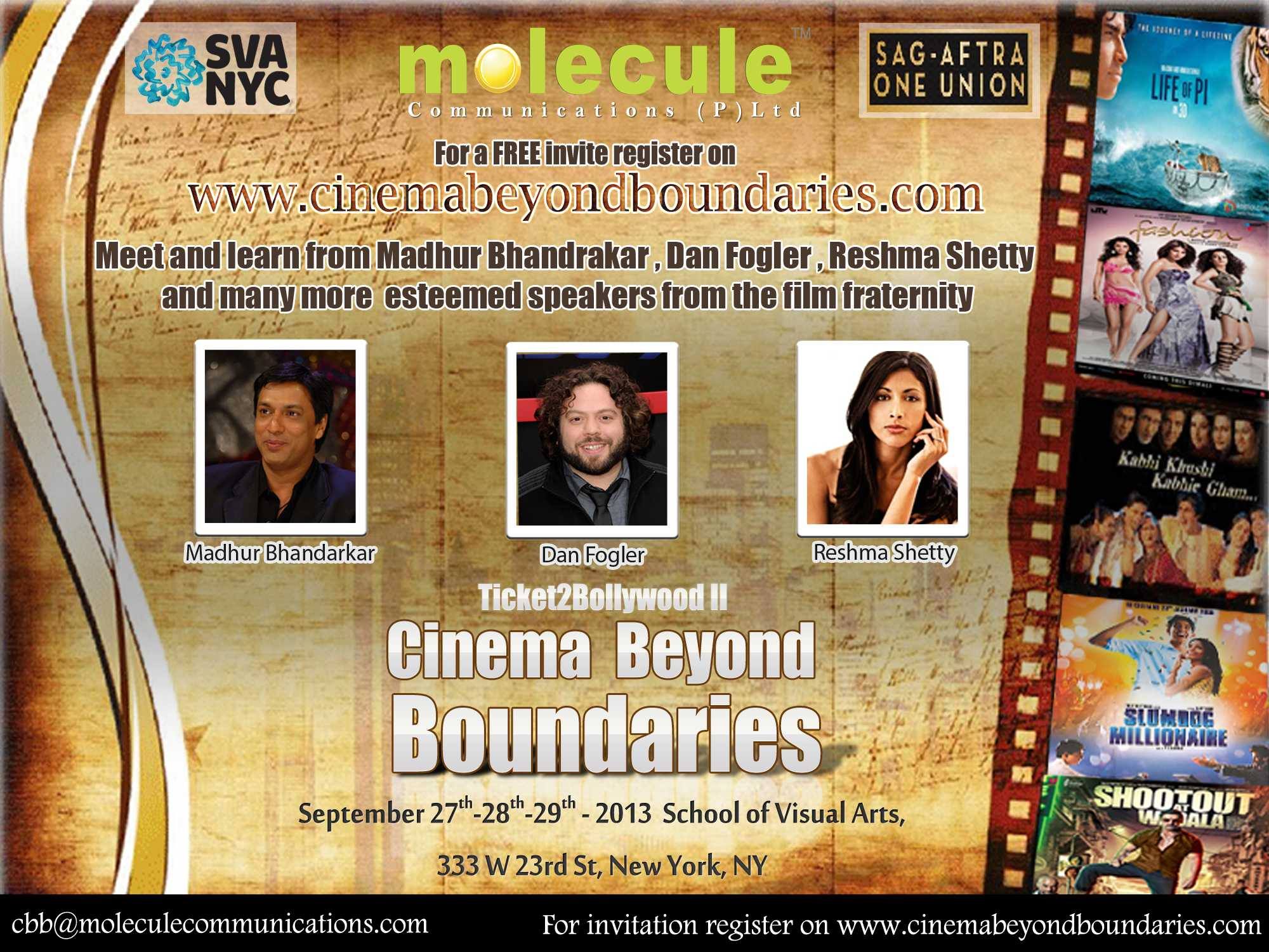 Ticket 2 Bollywood II Cinema Beyond Boundaries poster