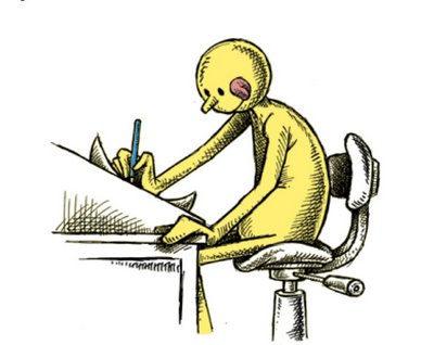 animation of yellow man drawing