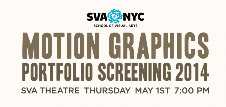 SVA Motion Graphic Portfolio Screening logo (2014)