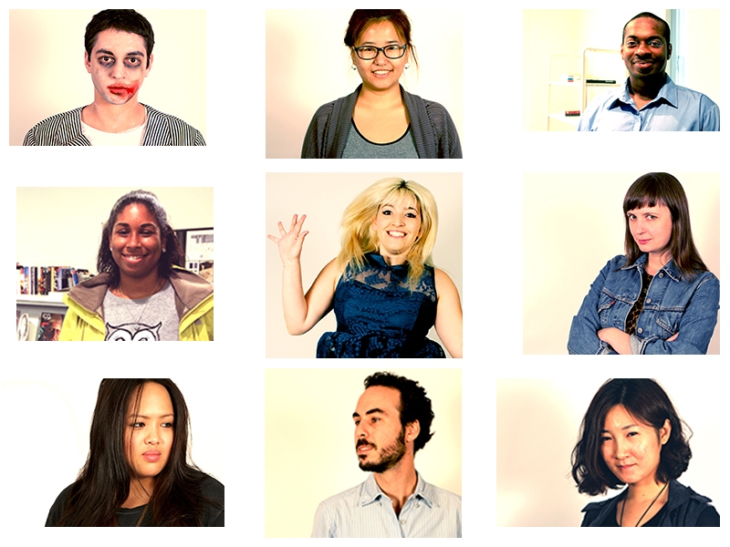 Headshots of 9 different people