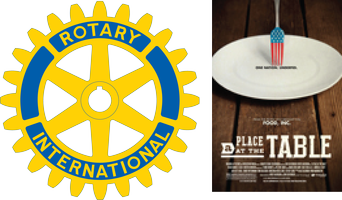 Rotary International Logo and A Place At The Table movie poster