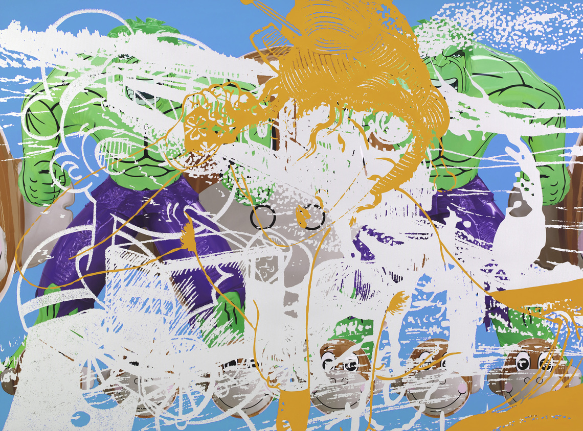 Artwork with featuring Hulk & Monkey