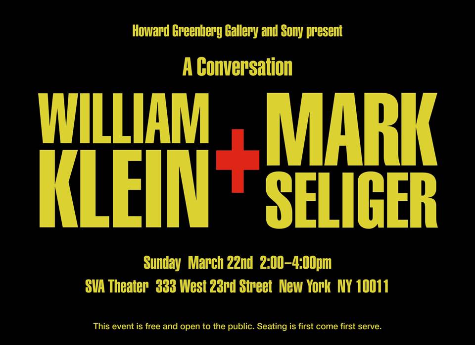 Conversation with William Klein & Mark Seliger Poster