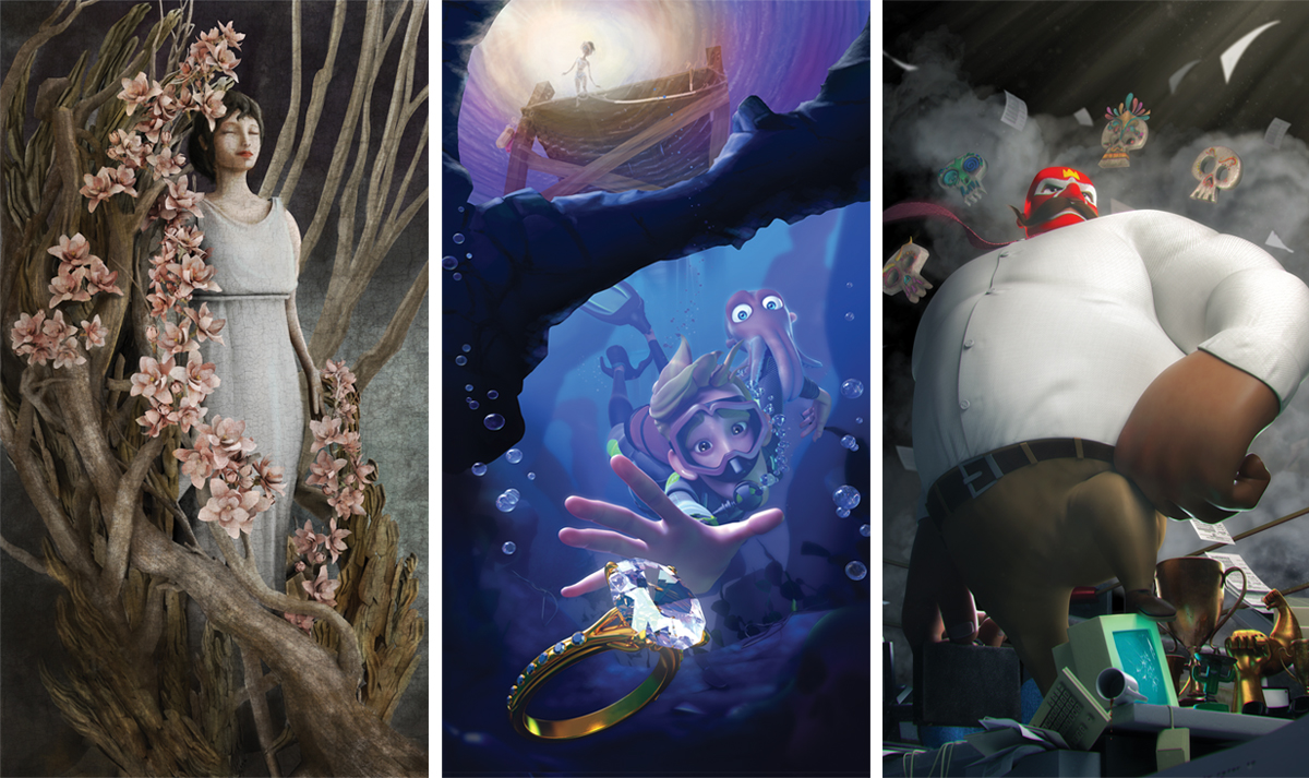 Collage of animated images