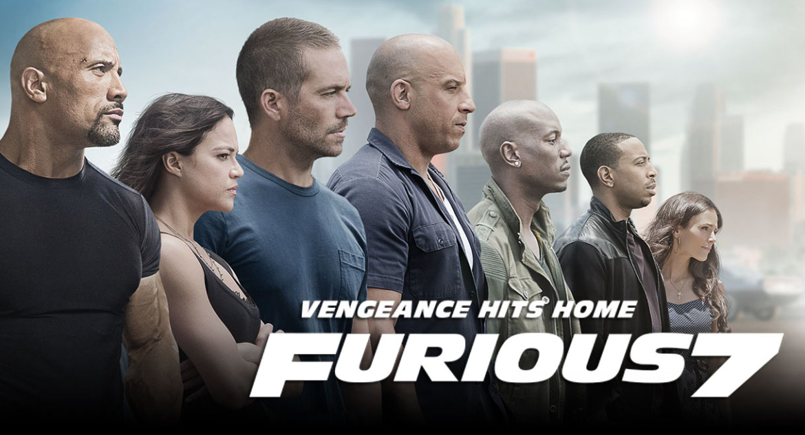 Film poster for "Furious 7" with Vin Diesel