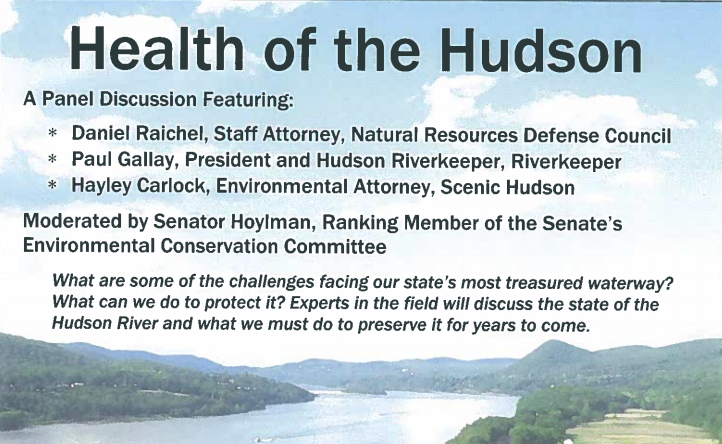 Health of the Hudson panel discussion poster