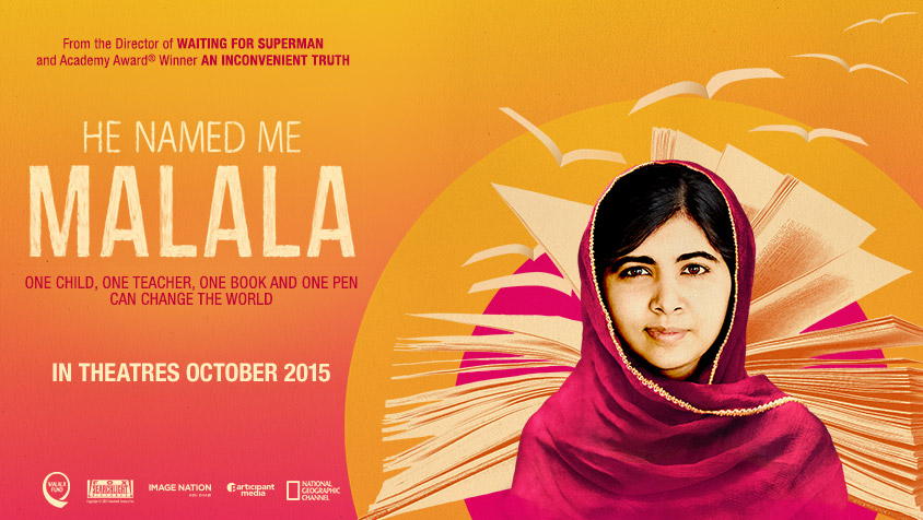 Film poster for "He Named Me Malala"
