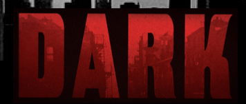 Poster of the text Dark in red