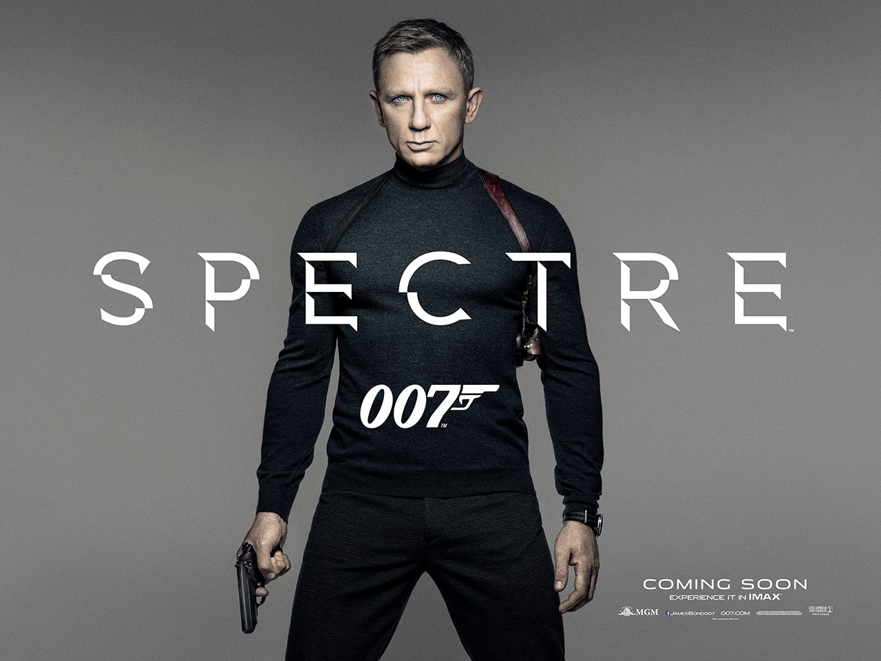 Film poster for "Spectre" with Daniel Craig