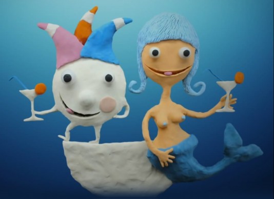 Animated image of a mermaid