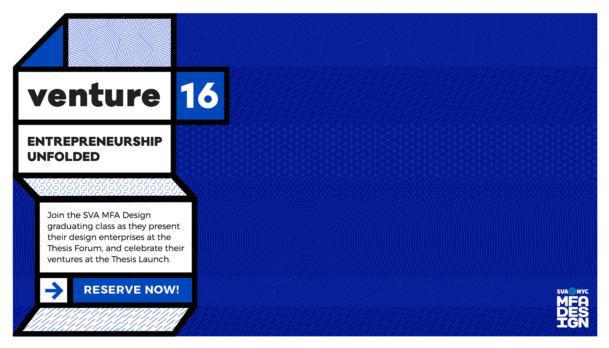 SVA MFA Design Venture 16 poster