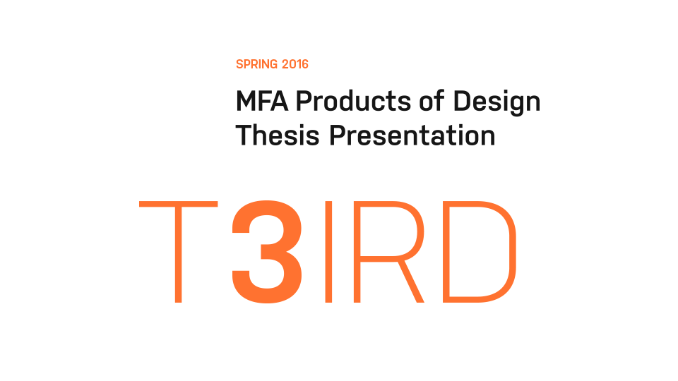 SVA Products of Design Thesis Presentation poster