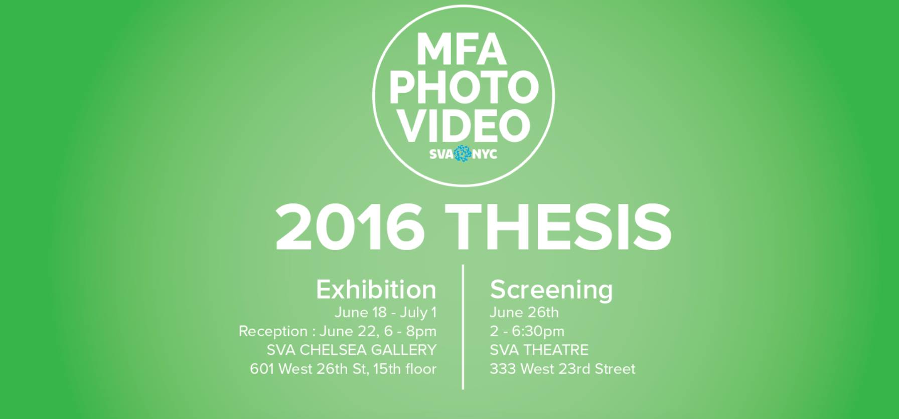2016 MFA Photo Video Thesis poster
