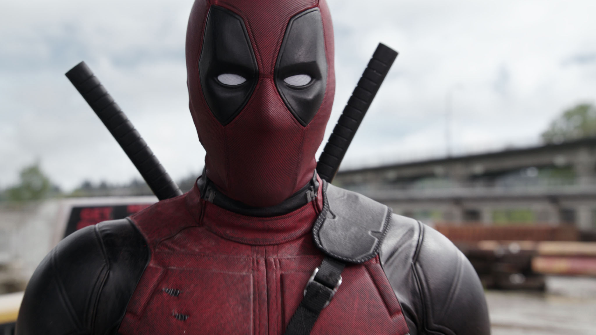 Film poster for "Deadpool" with Ryan Reynolds