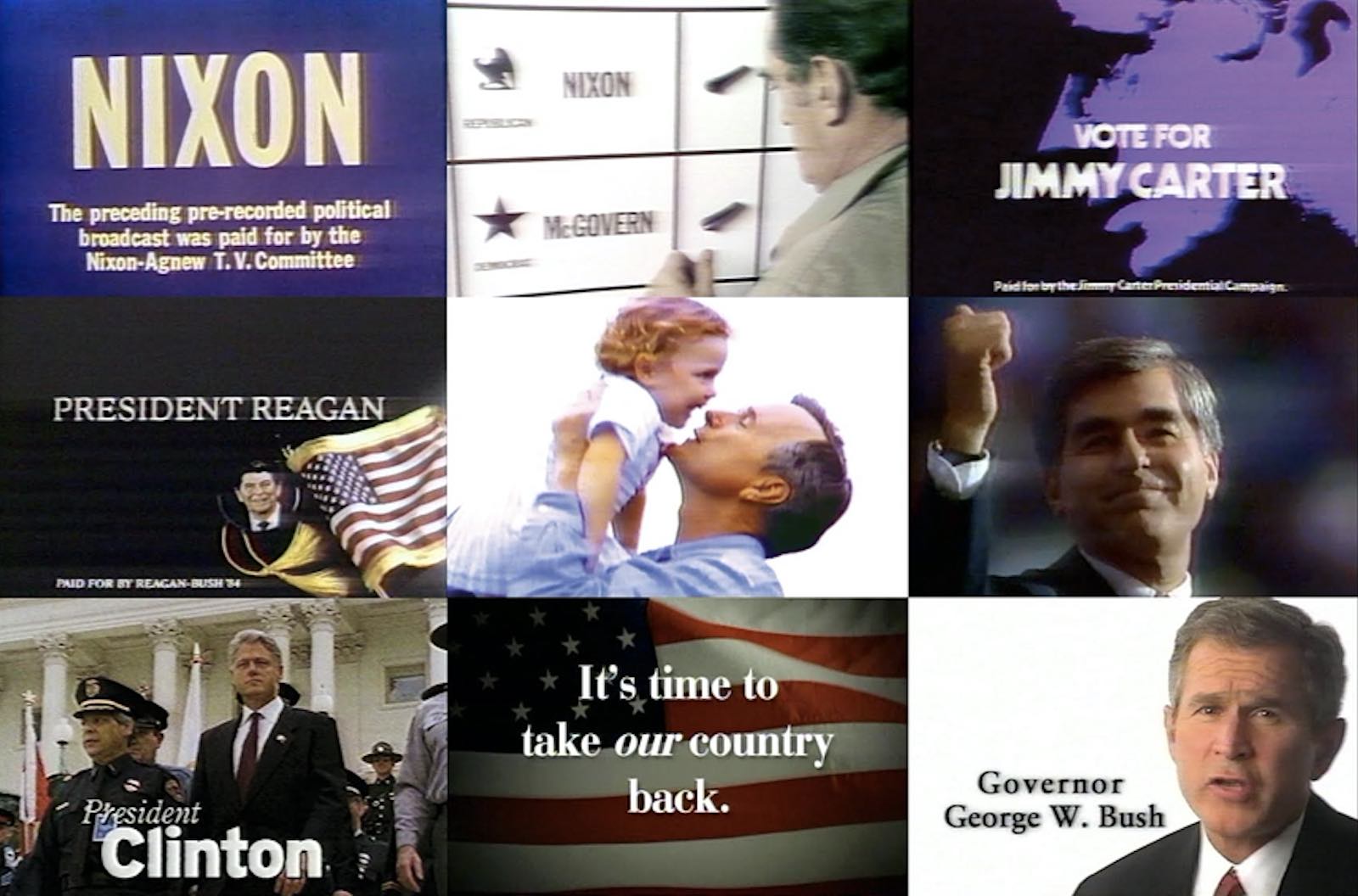 Multiple images of past Presidents of the United States