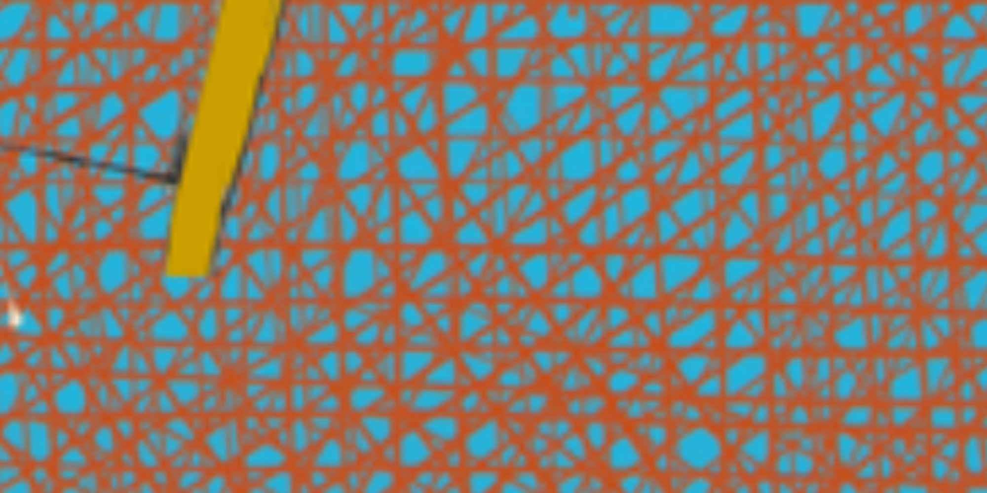 Orange, teal, and yellow abstract image