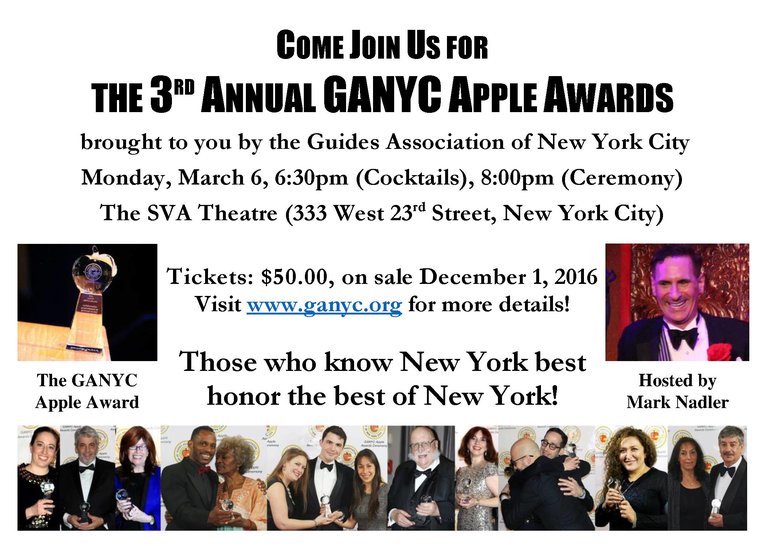 Poster for the 3rd Annual GANYC Apple Awards