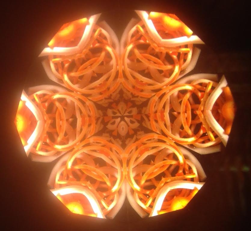 Image of an orange kaleidoscope