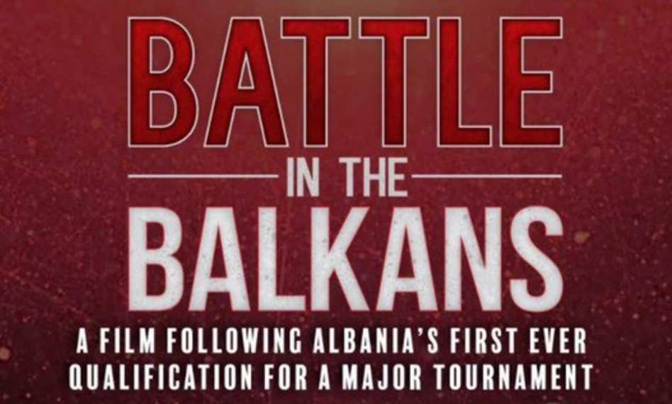 Film poster for "Battle in the Balkans"
