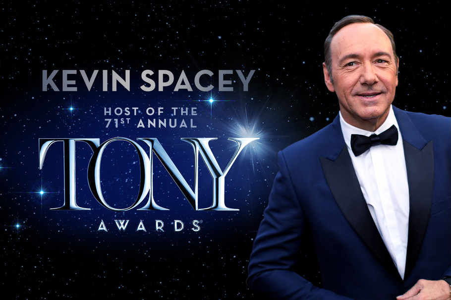 Tony Awards poster, featuring Kevin Spacey