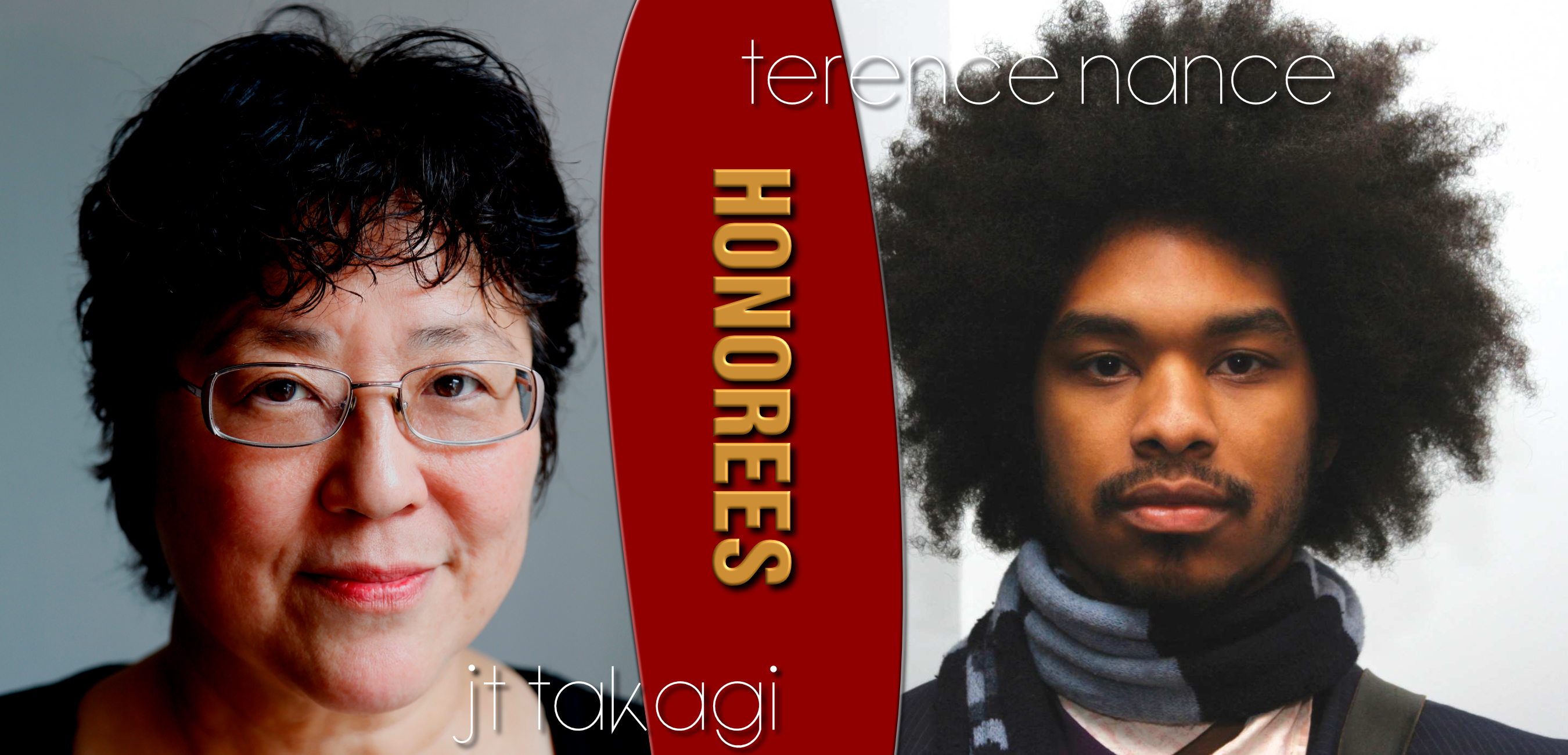 Headshots of JT Takagi and Terence Nance