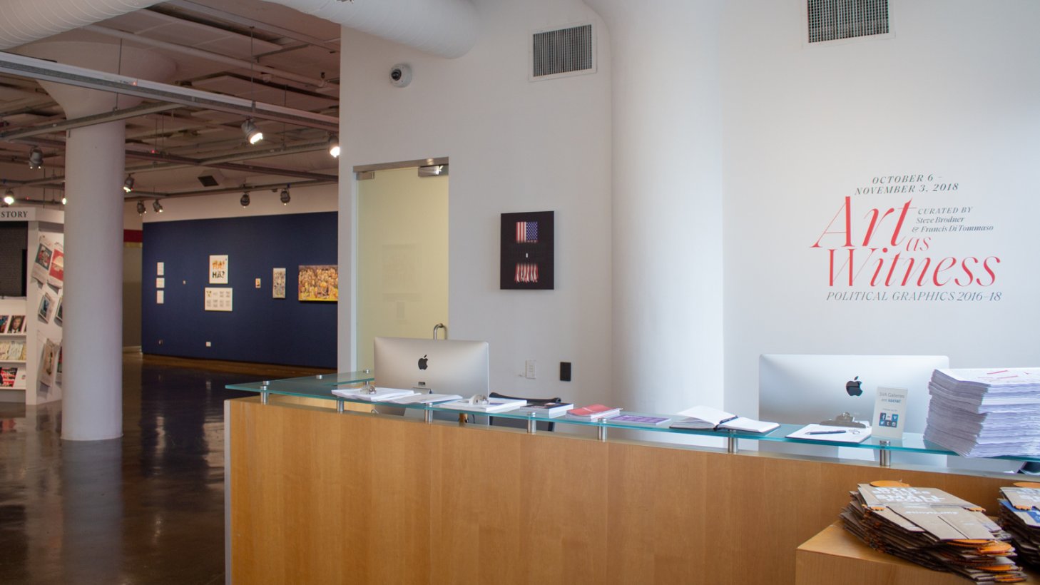 Front desk of the SVA Gallery