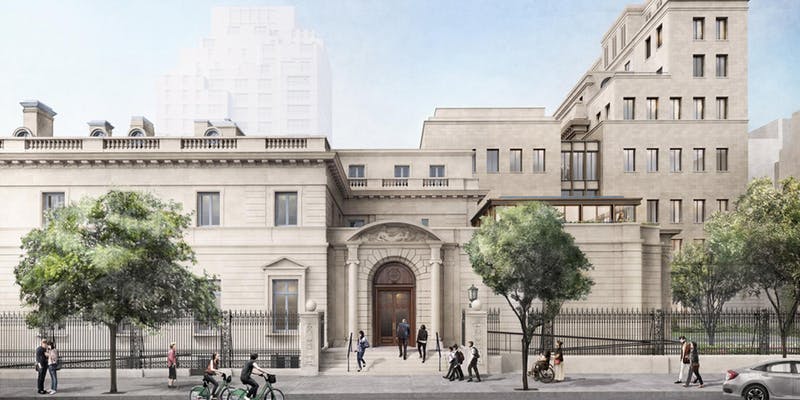 Facade of a museum in New York