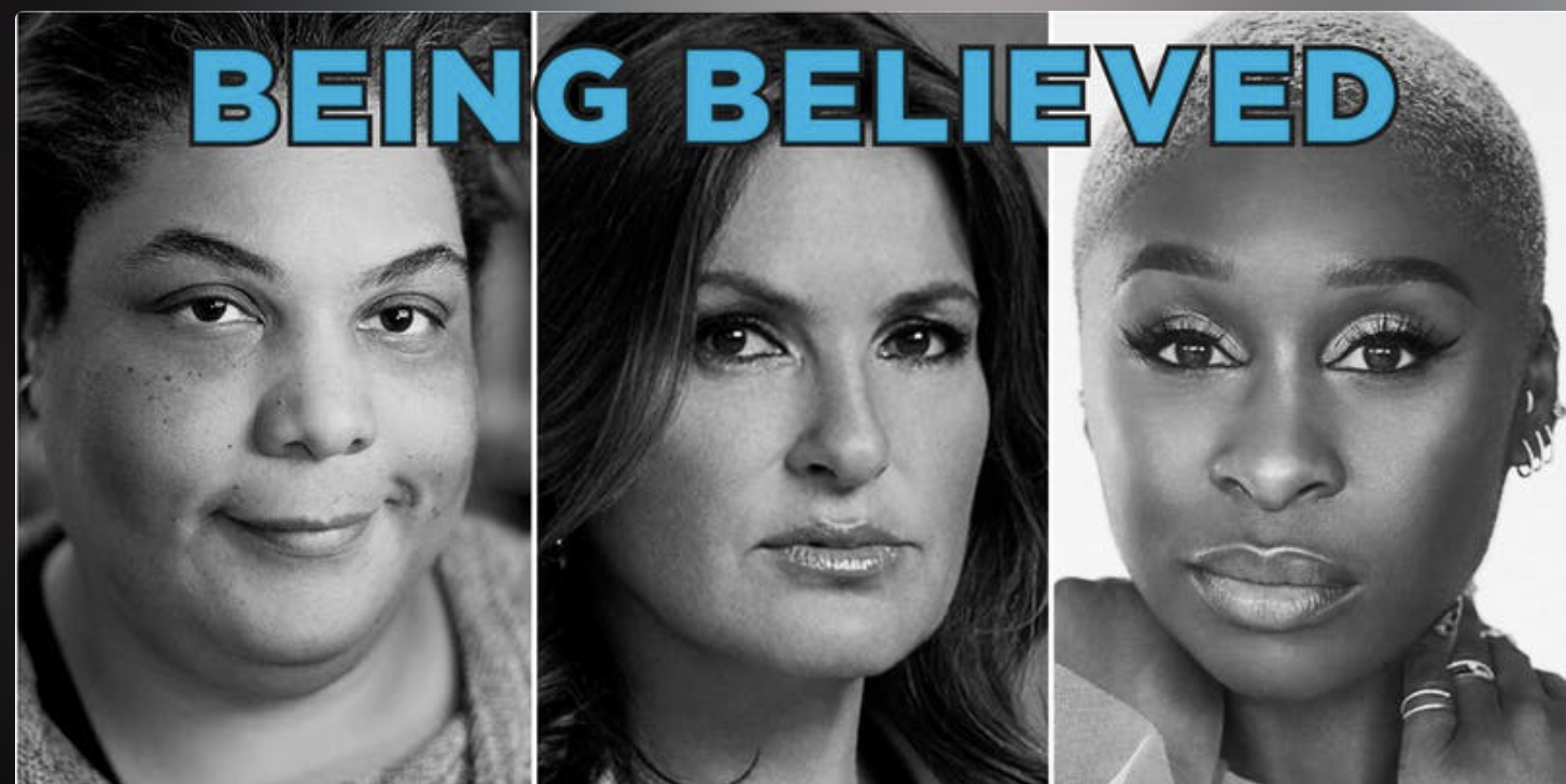 Headshots of Roxane Gay, Mariska Margitay, and Cynthia Erivo