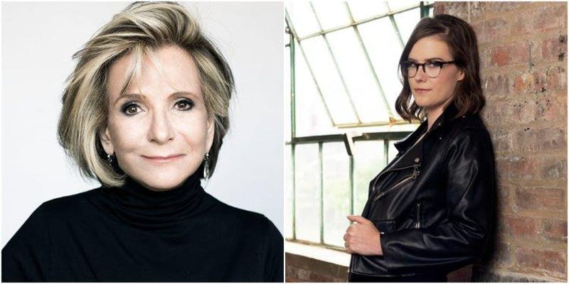 Headshots of Sheila Nevins and Erin Lee Carr