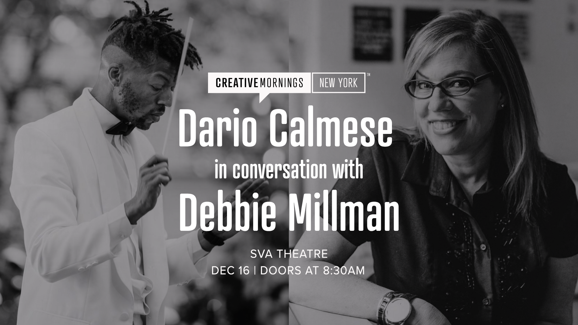 Debbie Millman in conversation with Dario Calmese Poster