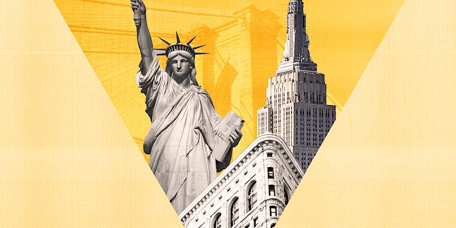 Statue of liberty and NYC buildings