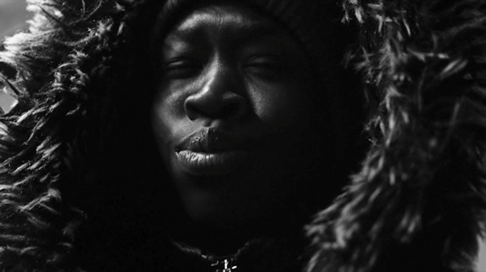 Black and white photo of a person